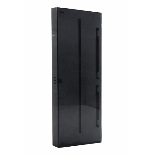 Black PlayStation 3 memory card reader with open lid on a white background